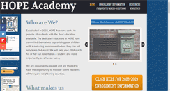 Desktop Screenshot of hope-academy.net